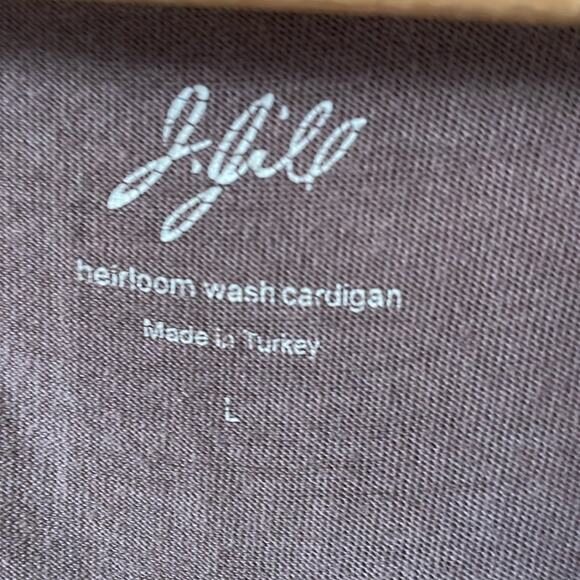 J. JILL Brown Heirloom Wash Cardigan with Pockets Size Large - Picture 2 of 6